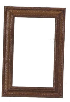 Dollhouse Miniature Wooden Frame 3.2 X 4.7Cm, Walnut, 2Pc